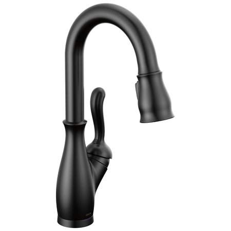 DELTA Leland Single Handle Pull-Down Bar / Prep Faucet With Touch2O Technology 9678T-BL-DST